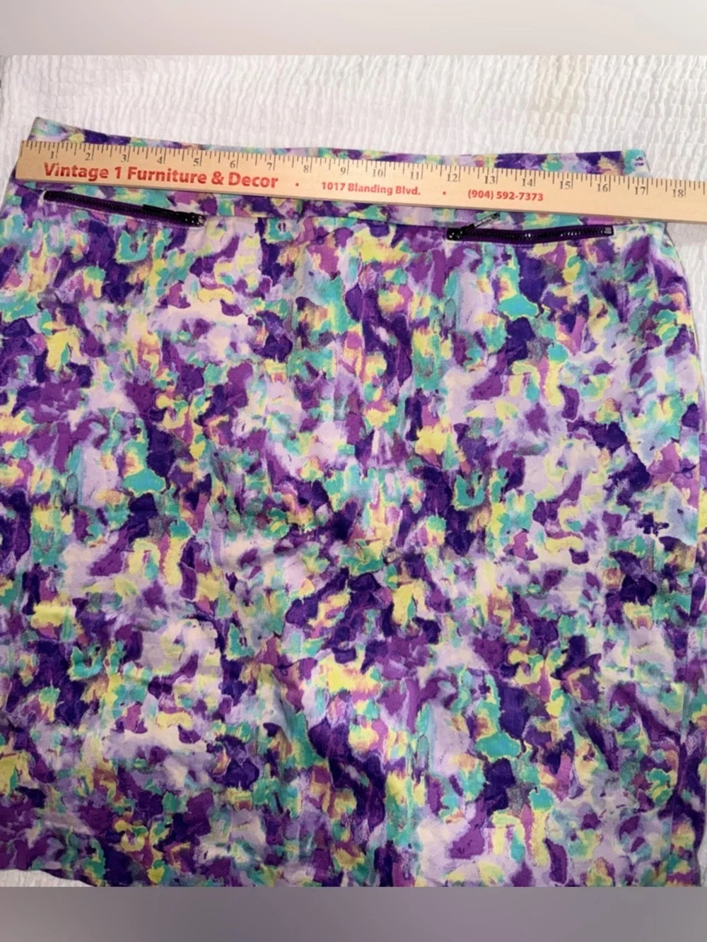 Calvin Klein Purple Floral Mini Skirt